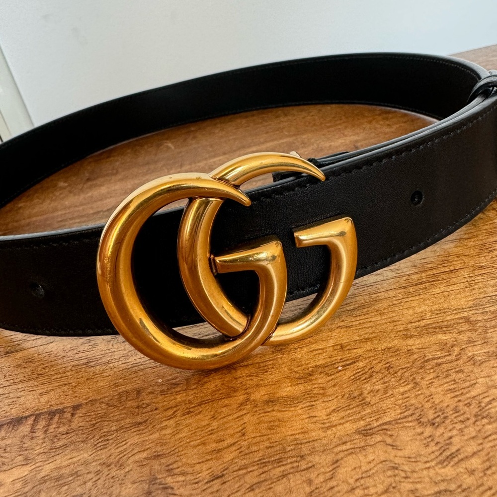 Gucci Marmont Thin Leather Belt